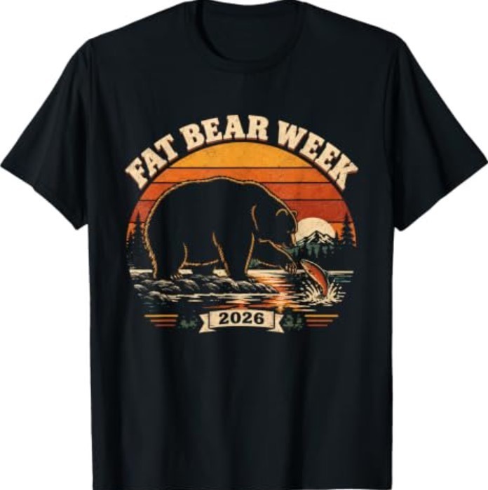 Vintage Retro Grizzly Bear Lovers Fat Bear Week 2026 T-Shirt