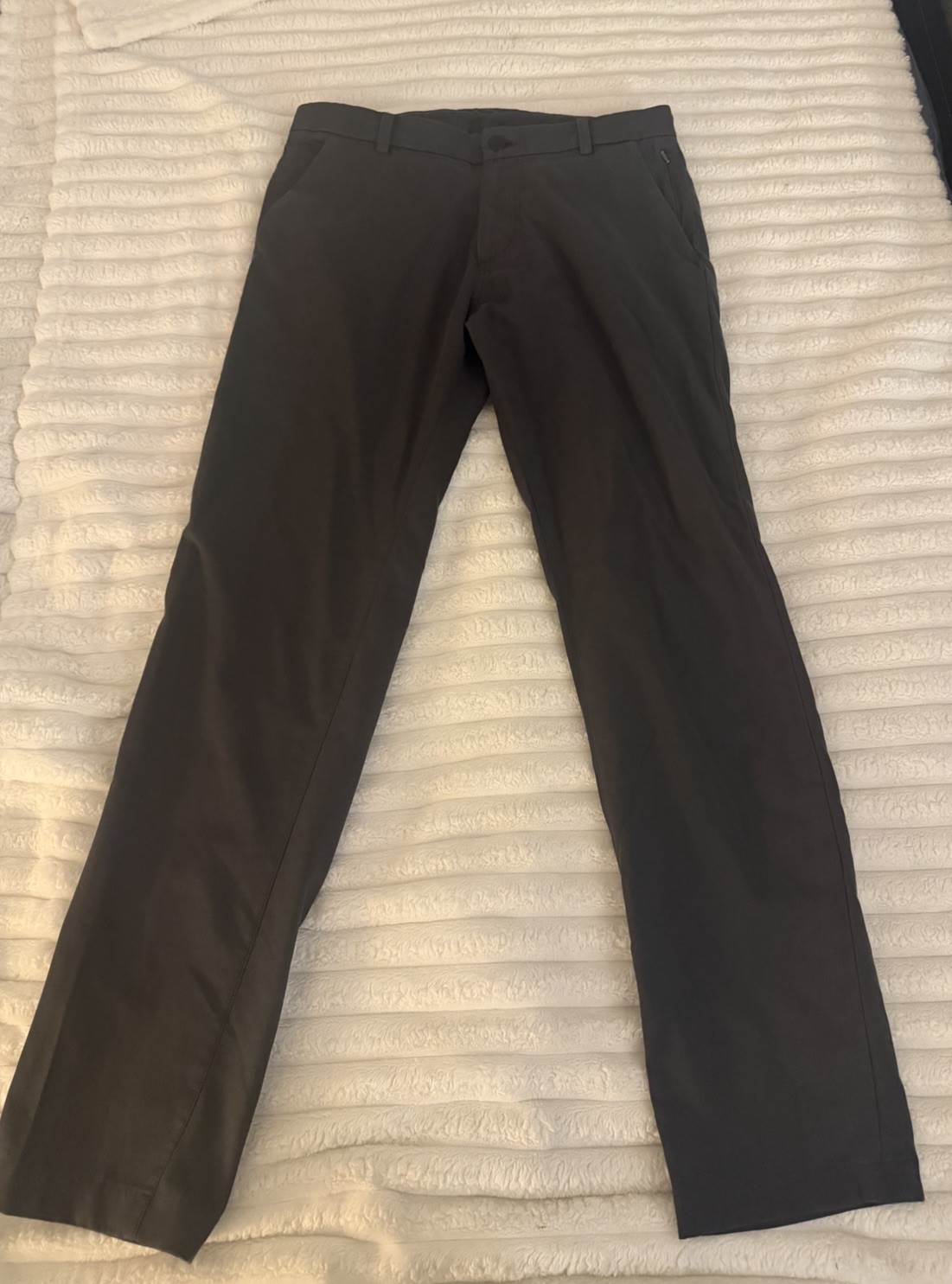 Lululemon ABC Slim Fit Commission Swift Cotton Pants Mens 32x30 Gray Stretch Lululemon ABC Slim Fit Commission Swift Cotton Pants Mens 32x30 Gray Stretch
