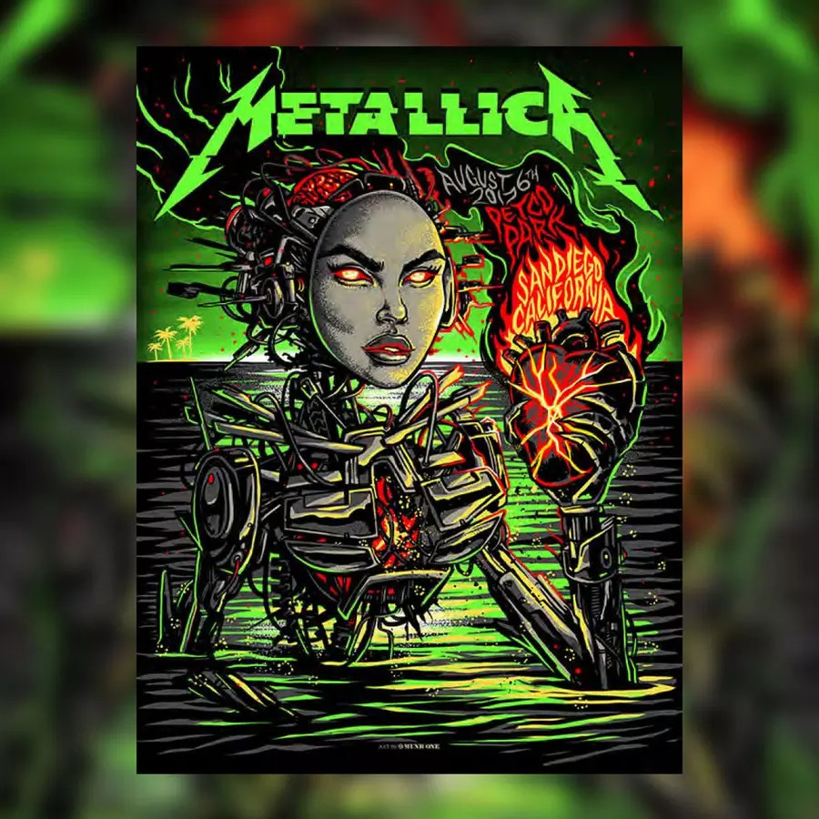 Metallica San Diego AP 2017 Home Decor Poster 18x24
