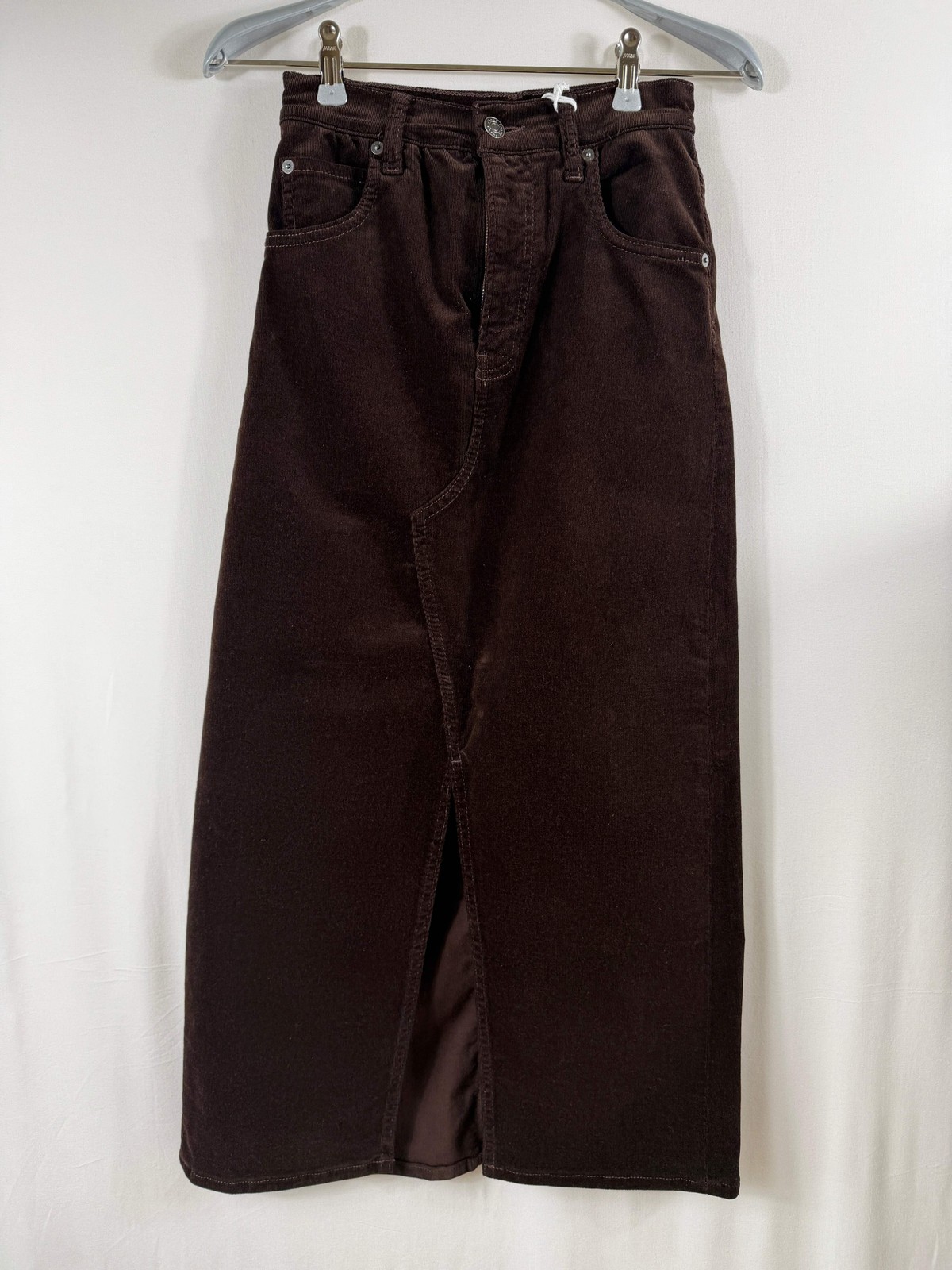 FRAME The Corduroy Midaxi Skirt – Espresso