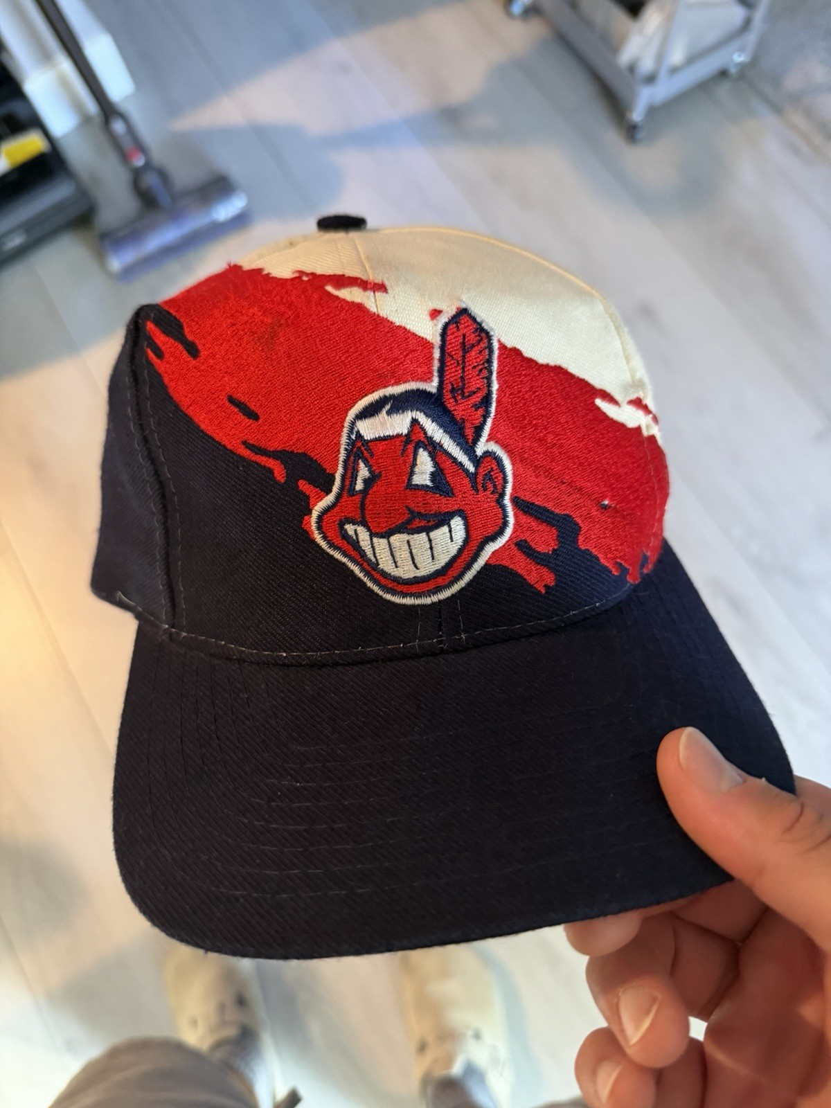 Cleveland Indians Chief Wahoo Snapback Hat Vintage