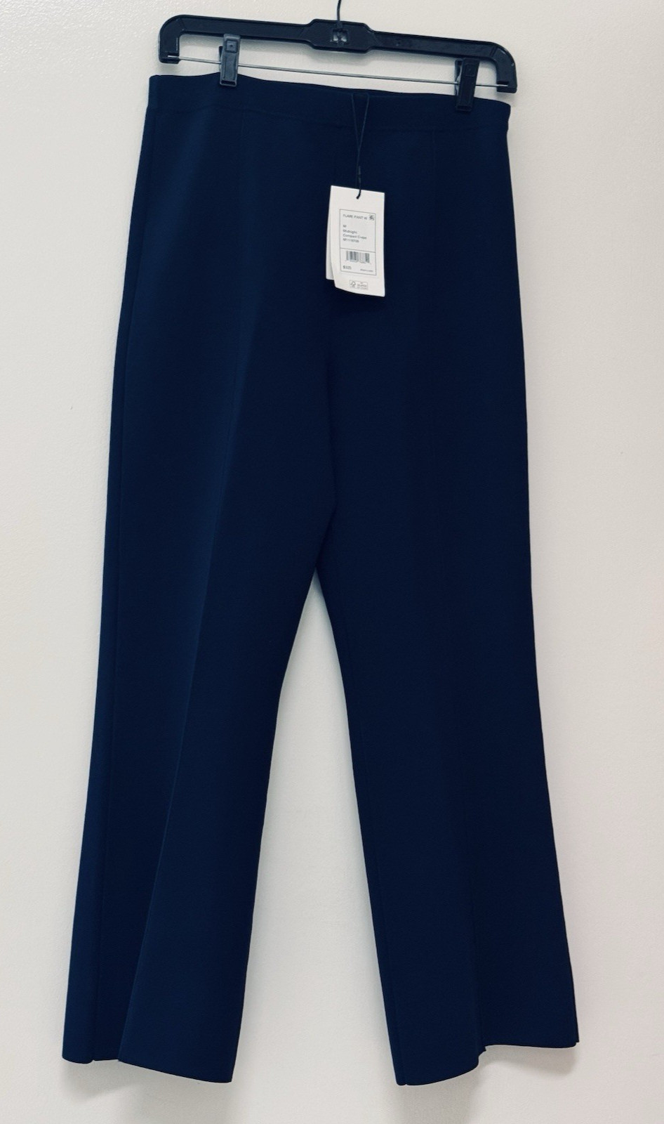 NWT THEORY Midnight Blue, Size MEDIUM Crepe Flare Pants $325 retail