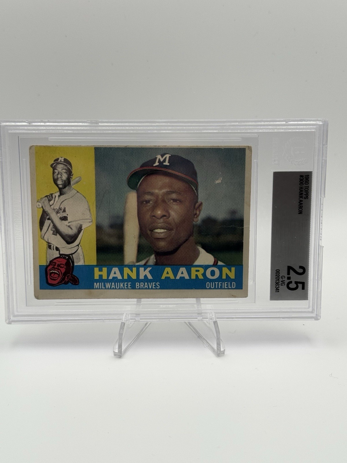 Topps 1960 Topps Hank Aaron #300 Milwaukee Braves Base Set Graded