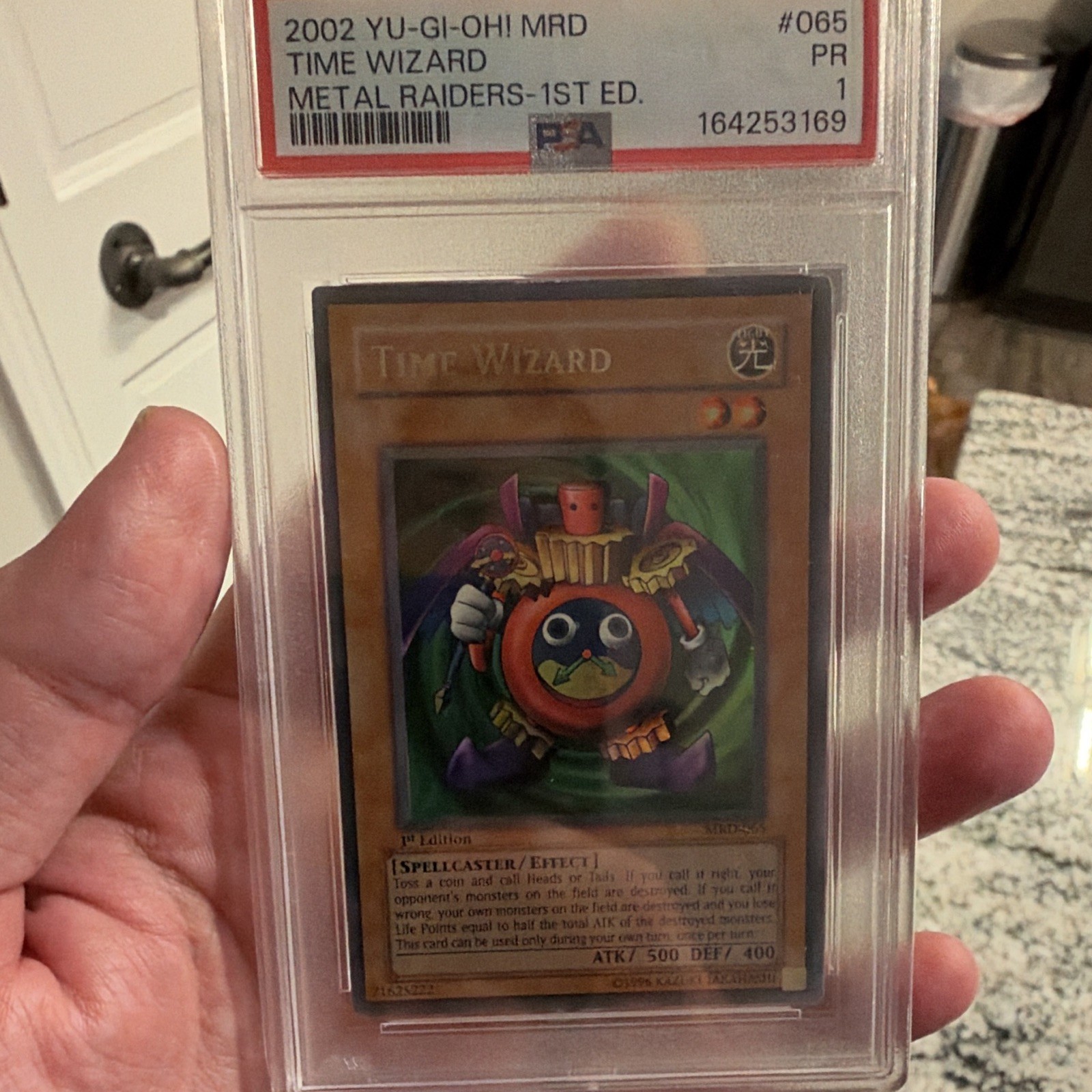 Konami Time Wizard MRD-065 Metal Raiders 1st Edition PSA English 2002