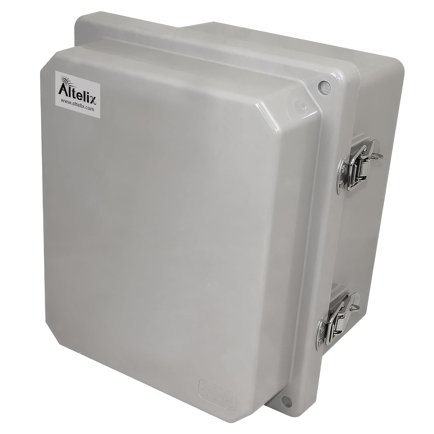 Altelix 10x8x8 Fiberglass Weatherproof NEMA 4X Enclosure, Quick Latches