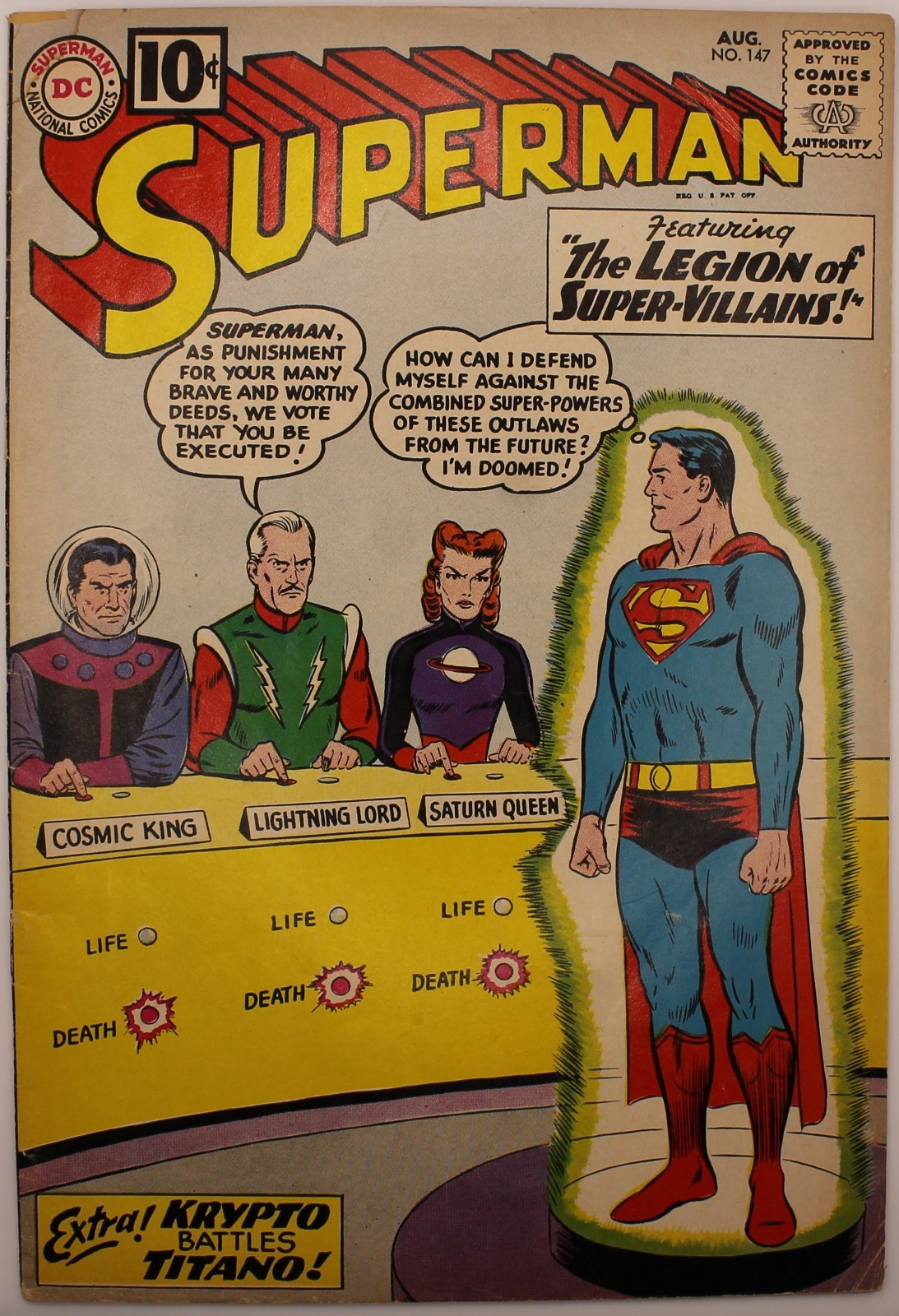 Superman #147 (DC Comics August 1961) VG+ 4.5 Superman #147 (DC Comics August 1961) VG+ 4.5