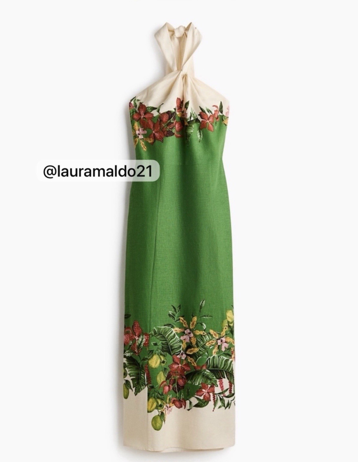 H&M Linen-blend Halterneck Dress H&M Linen-blend Halterneck Dress