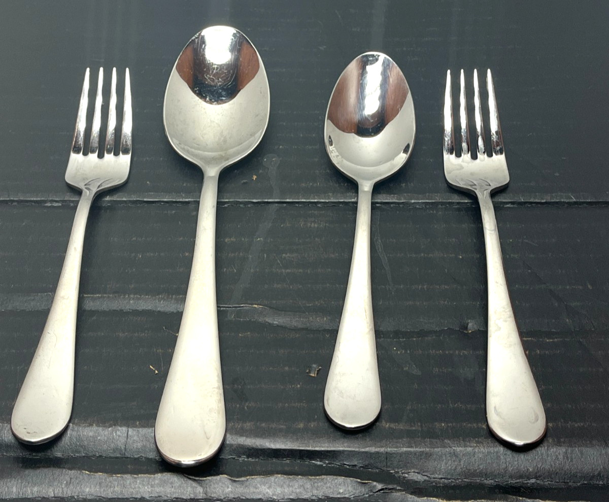 Lot of 4 Towle BOSTON ANTIQUE  Stainless Flatware 18/8 , Spoon, Fork