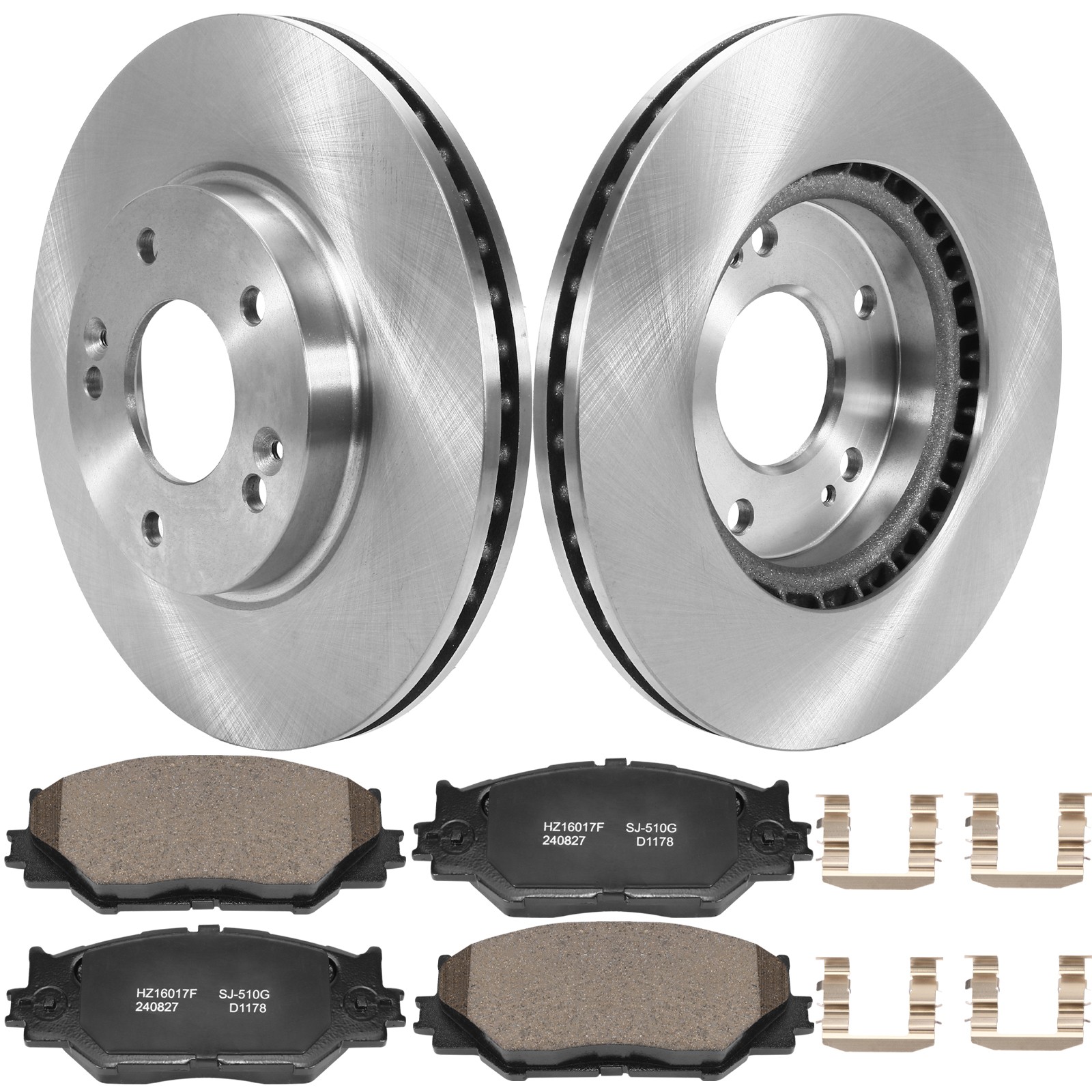 Front Disc Brake Rotors Ceramic Brake Pads Kit for Hyundai Tucson Kia Sportage