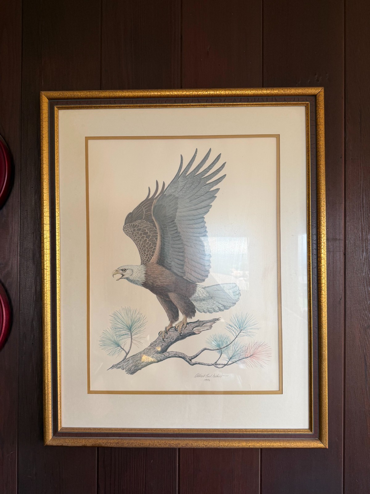 Painting Albert Earl Gilbert “American Bald Eagle” Painting Albert Earl Gilbert “American Bald Eagle”