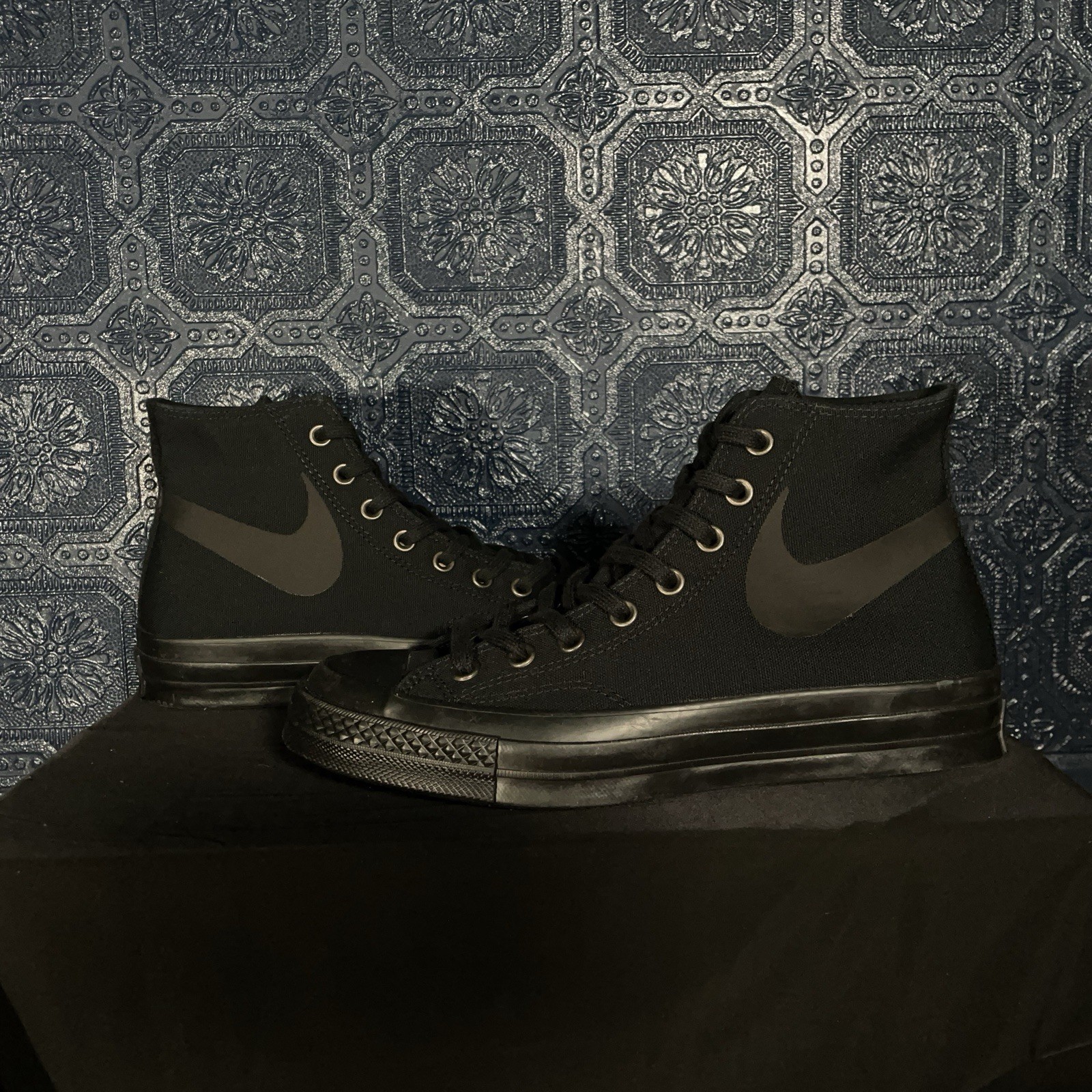 Converse Chuck 70 Vintage Canvas High Chinatown Market custom Triple Black Converse Chuck 70 Vintage Canvas High Chinatown Market custom Triple Black