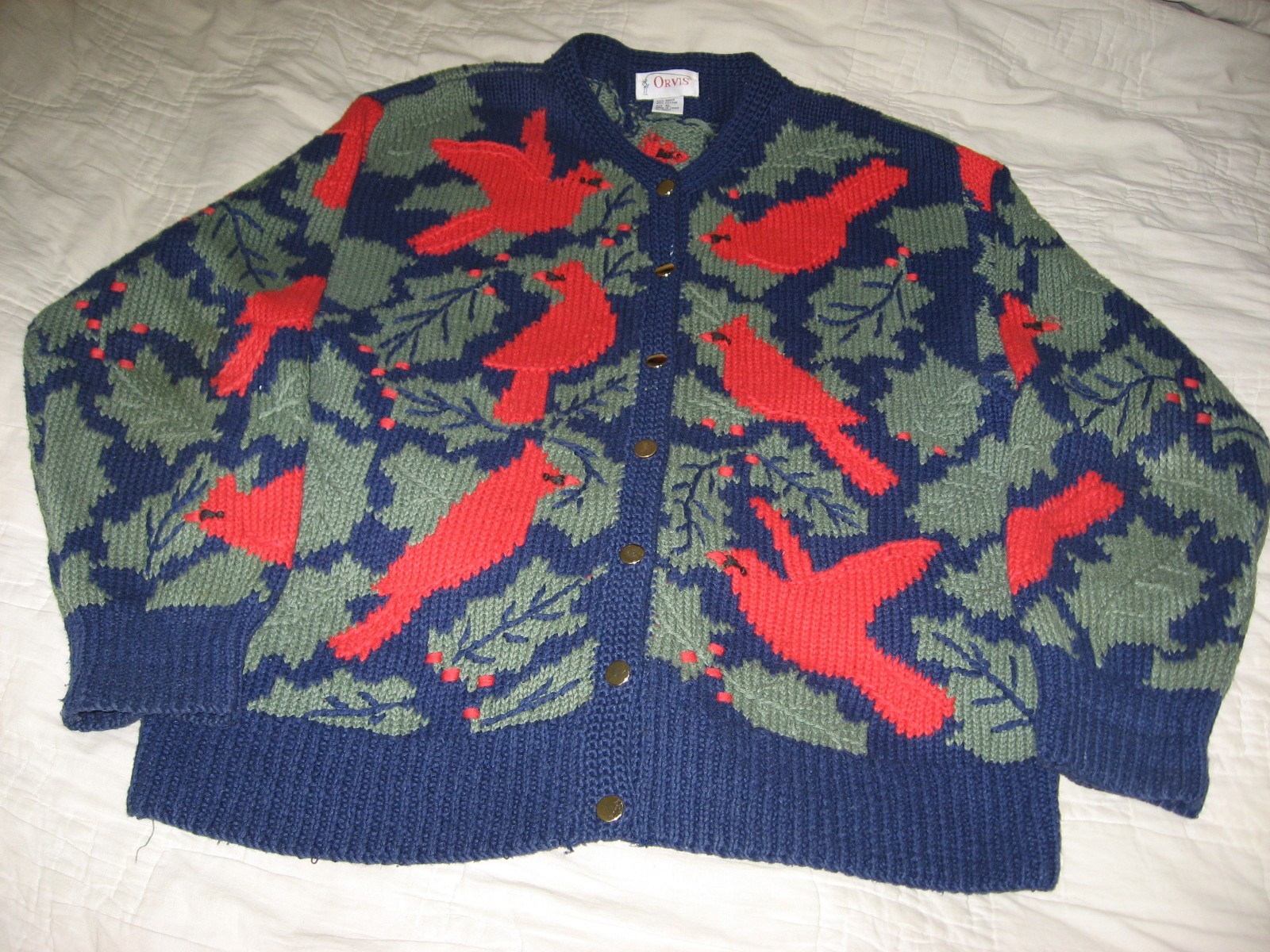 Vintage Orvis Women\'s Cardinal Cardigan Sweater XL