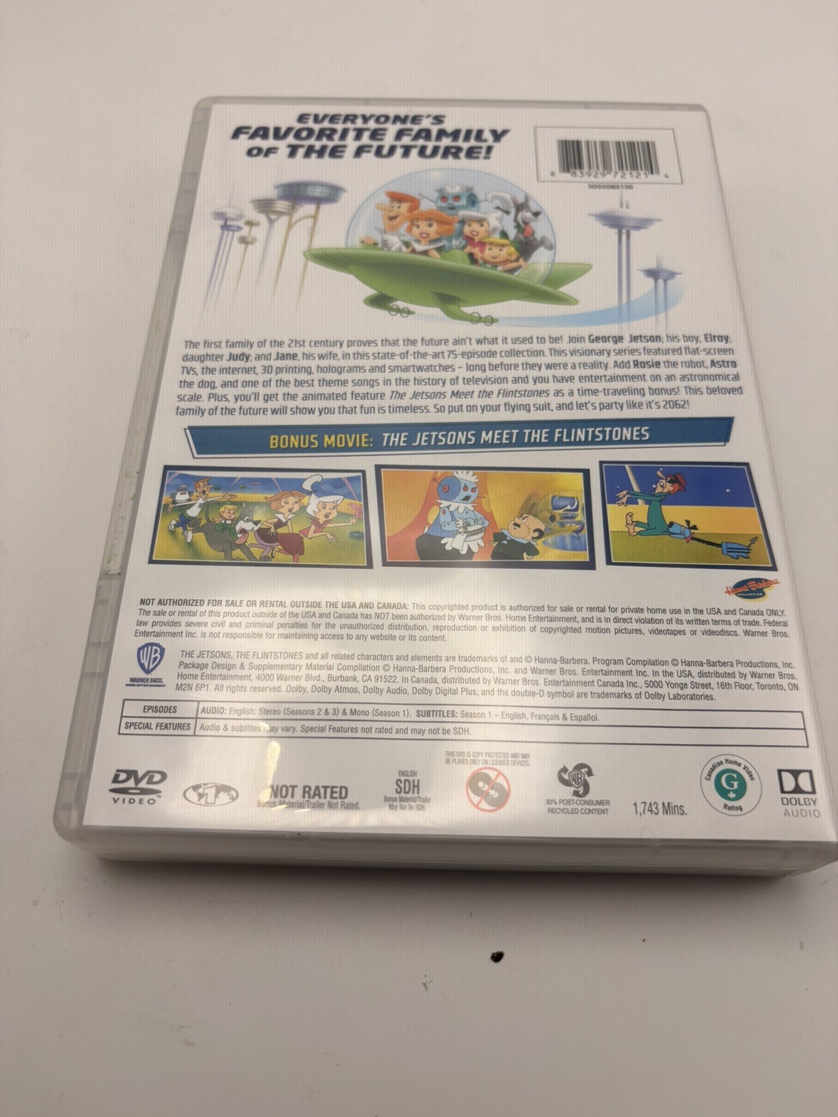 Hanna Barbera Diamond Collection The Jetsons Complete Series (DVD) 8 Discs Set Hanna Barbera Diamond Collection The Jetsons Complete Series (DVD) 8 Discs Set