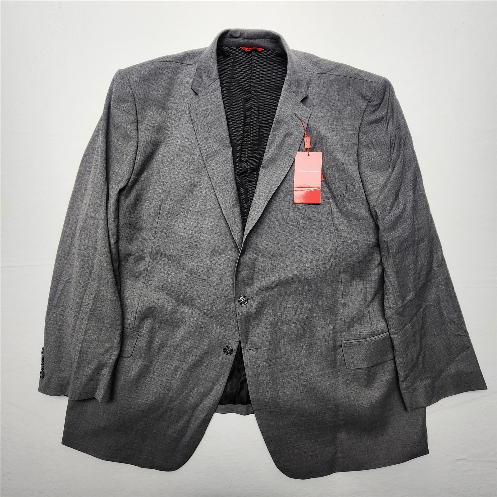 NEW Linea Uomo 54R Gray Stretch Wool Executive Fit Performance Blazer Sport Coat NEW Linea Uomo 54R Gray Stretch Wool Executive Fit Performance Blazer Sport Coat