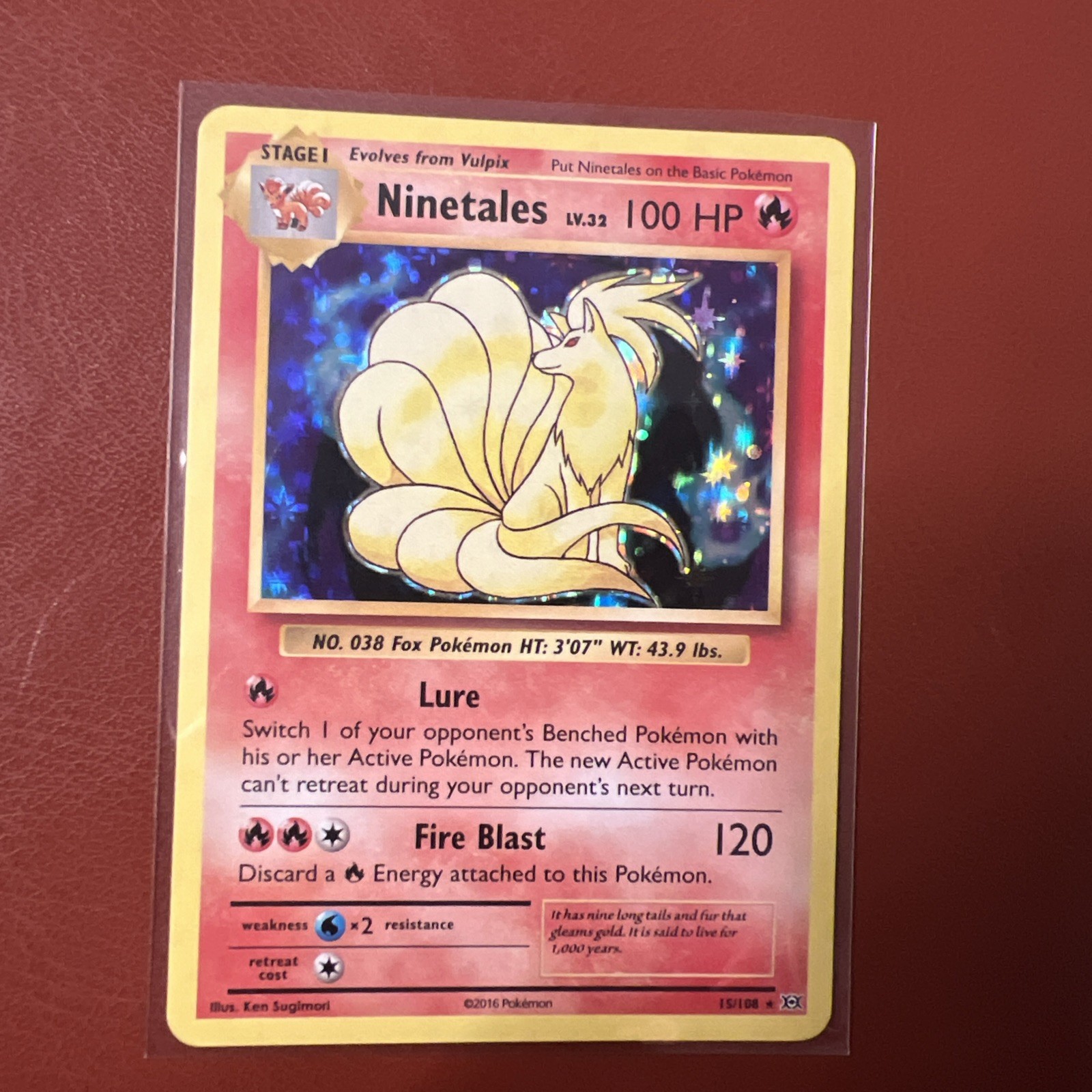 Ninetales 15/108 Evolutions Holo NM