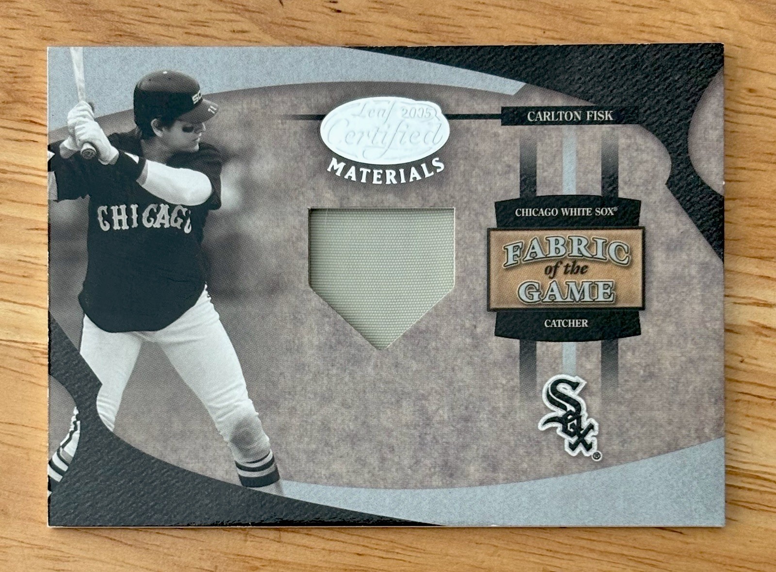 2005 Leaf Certified Carlton Fisk Fabric of the Game Worn Patch /50 Red Sox FG-18