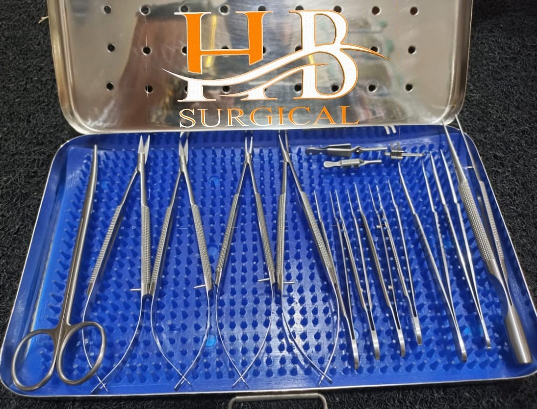 Basic Hand Surgery Set of Micro Surgical Instruments With case