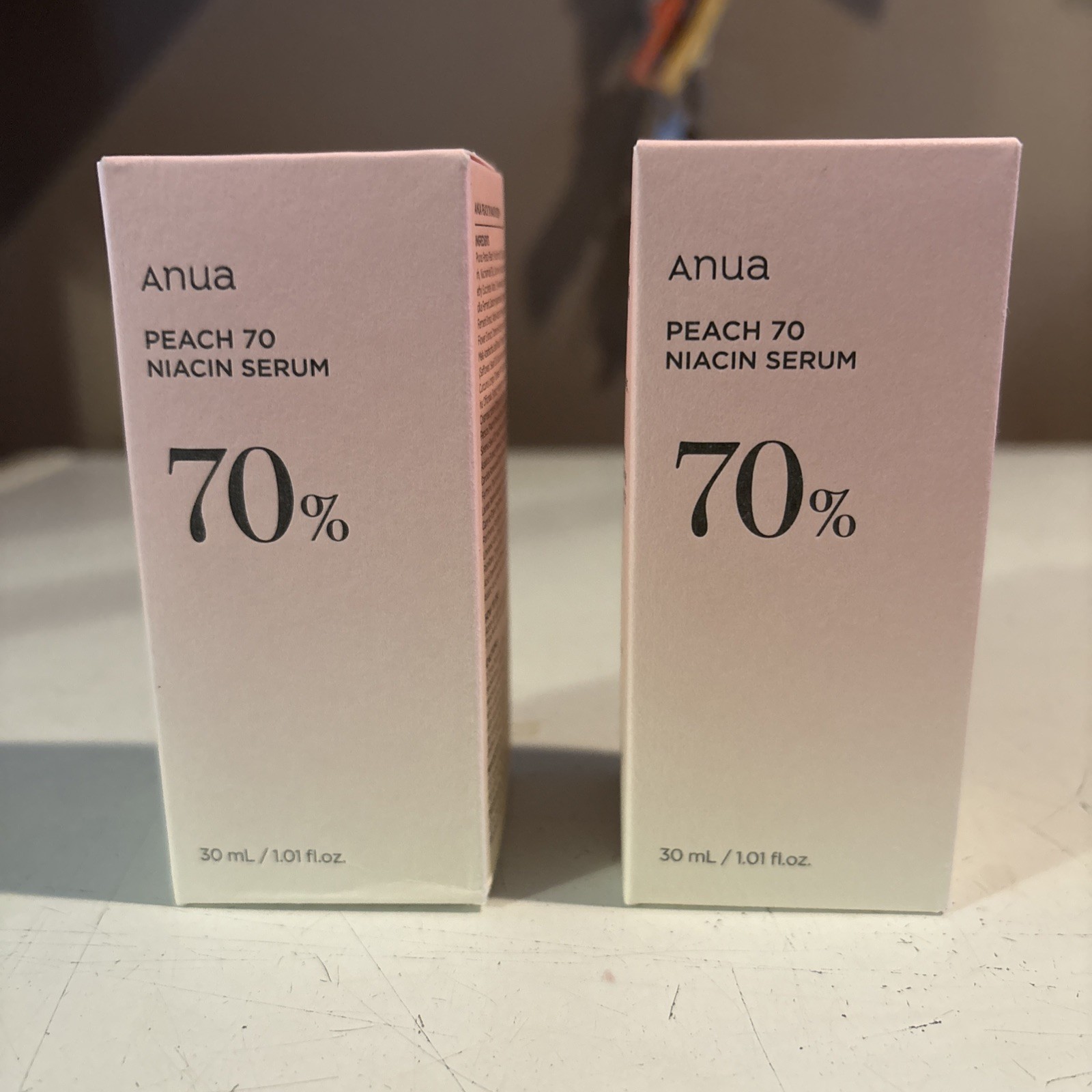 LOT OF 2 ANUA Peach 70% Niacin Serum 30ml Brightening Korean Skincare EXP-7/2026