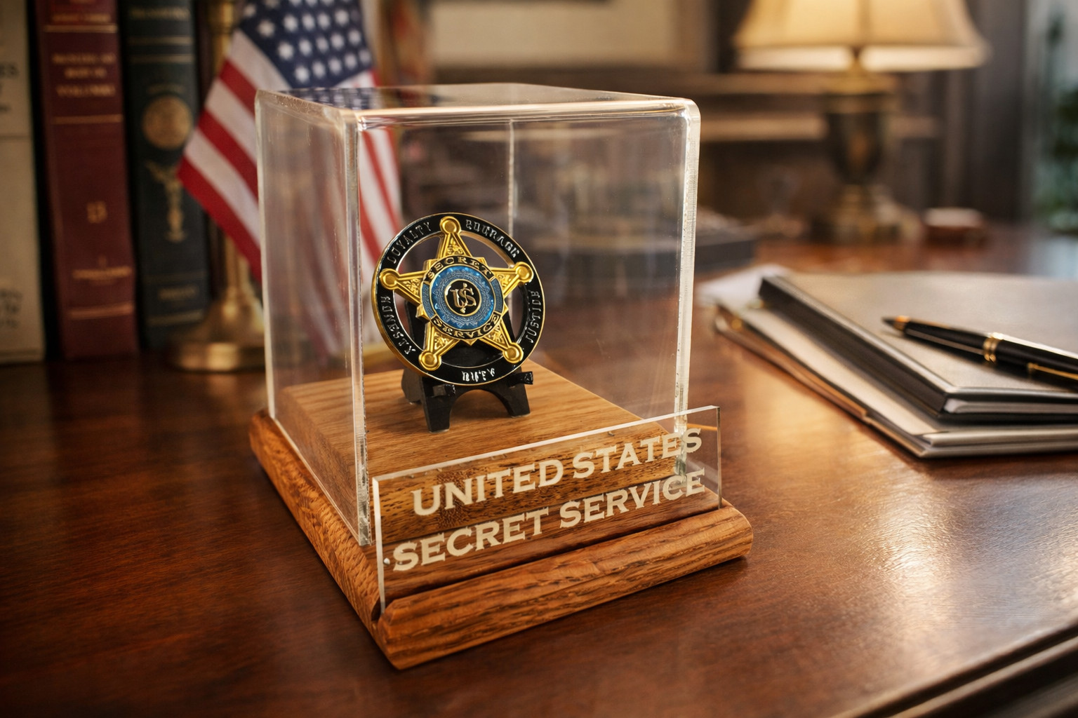 United States Secret Service Challenge Coin Display w/ Coin Included 6