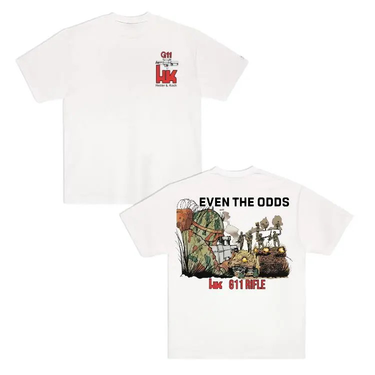 Men\'s Cotton Short-Sleeve Round Neck Graphic T-Shirt - 1999 HK Heckler & Koch Ev Men\'s Cotton Short-Sleeve Round Neck Graphic T-Shirt - 1999 HK Heckler & Koch Ev