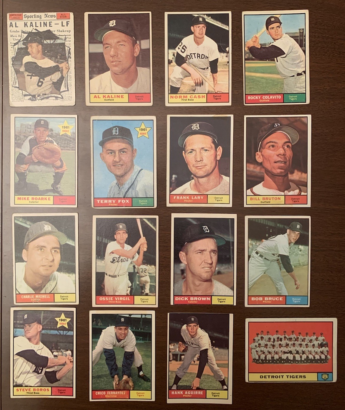1961–1962 Topps MLB BASEBALL Cards DET TIGERS/KALINE/+Stars+RC+High+Low#s(16+22) 1961–1962 Topps MLB BASEBALL Cards DET TIGERS/KALINE/+Stars+RC+High+Low#s(16+22)