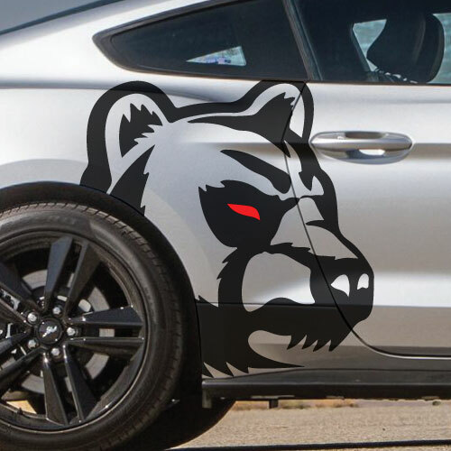 Grizzly Bear Pickup Side Mustang Vehicle Vinyl Graphic Decal Sticker Truck Car