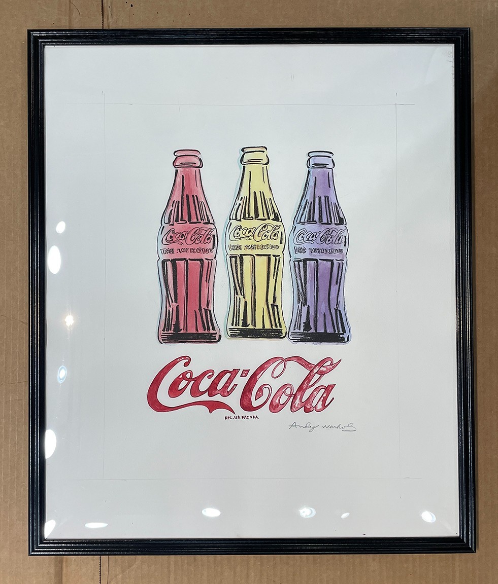Andy Warhol Painting , COKE bottles Painting - Pop  Art