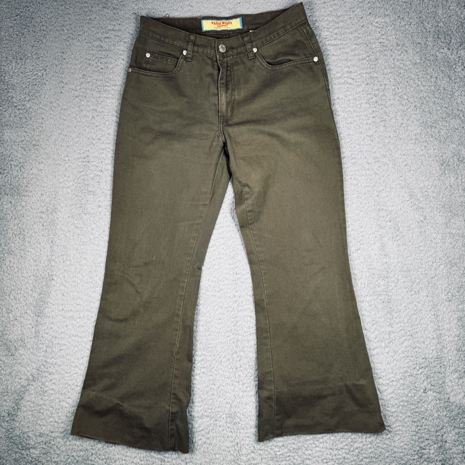 Paris Blues Jeans Juniors Size 3 Green Flare Boot ( Hemmed See Photos)
