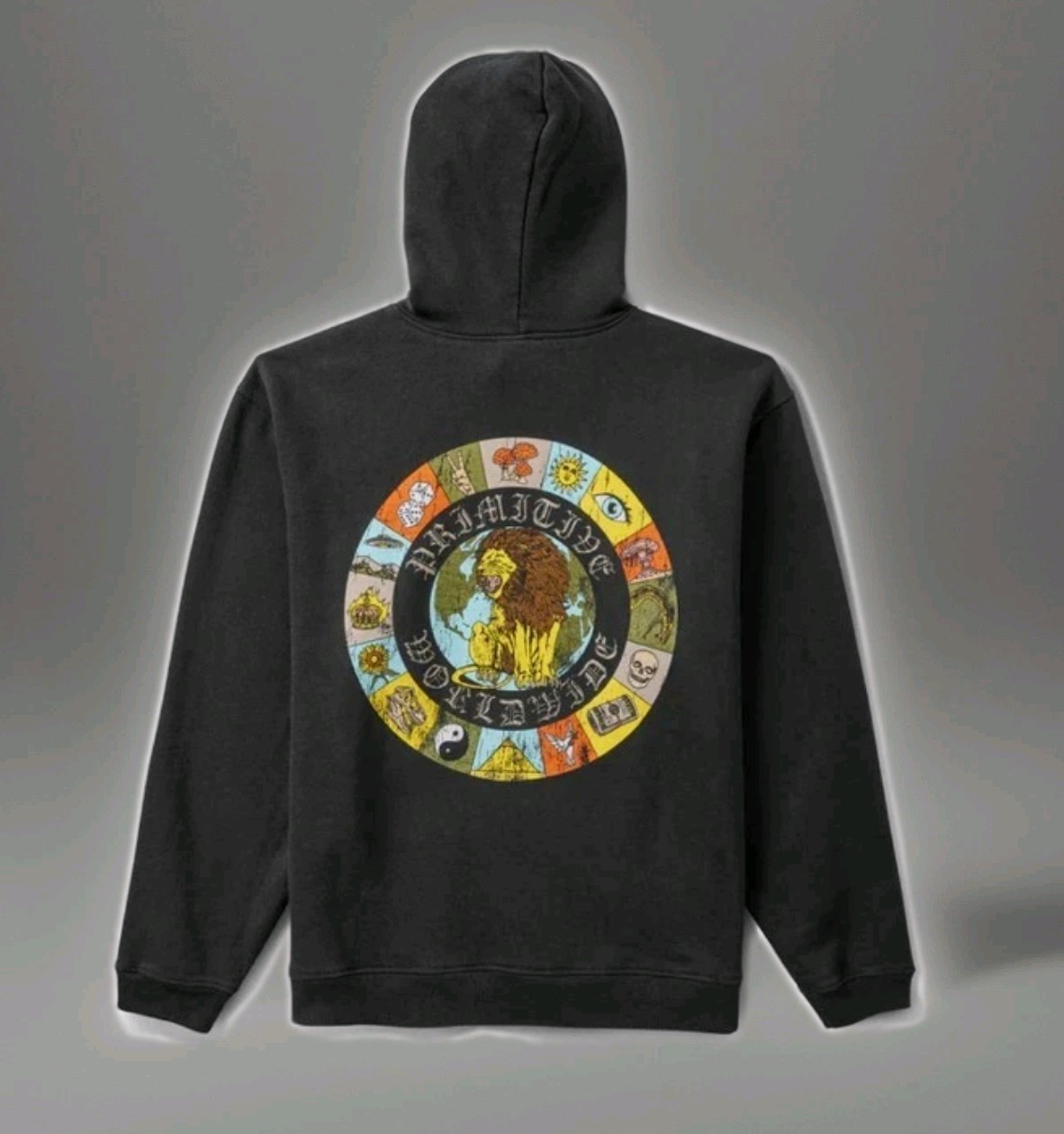 Primitive Skatewear SIGNS BOXY Hoodie Black Men\'s Size XL Heavyweight NWOT 