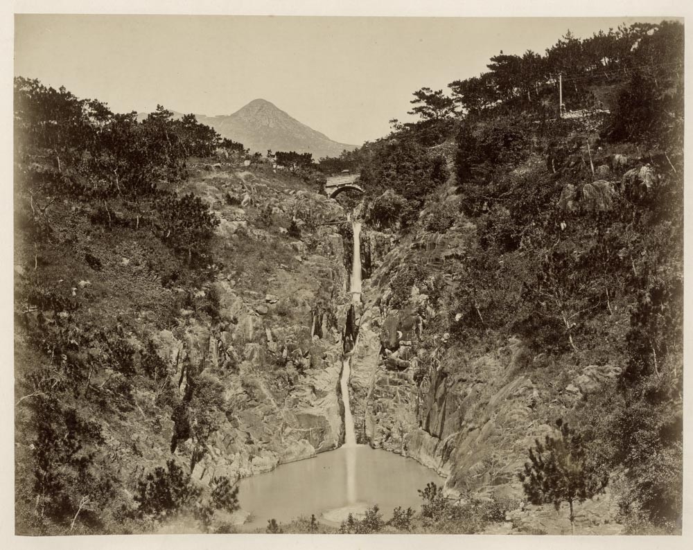 c.1870\'s PHOTO CHINA - POKFULAM WATERFALL HONG KONG FLOYD