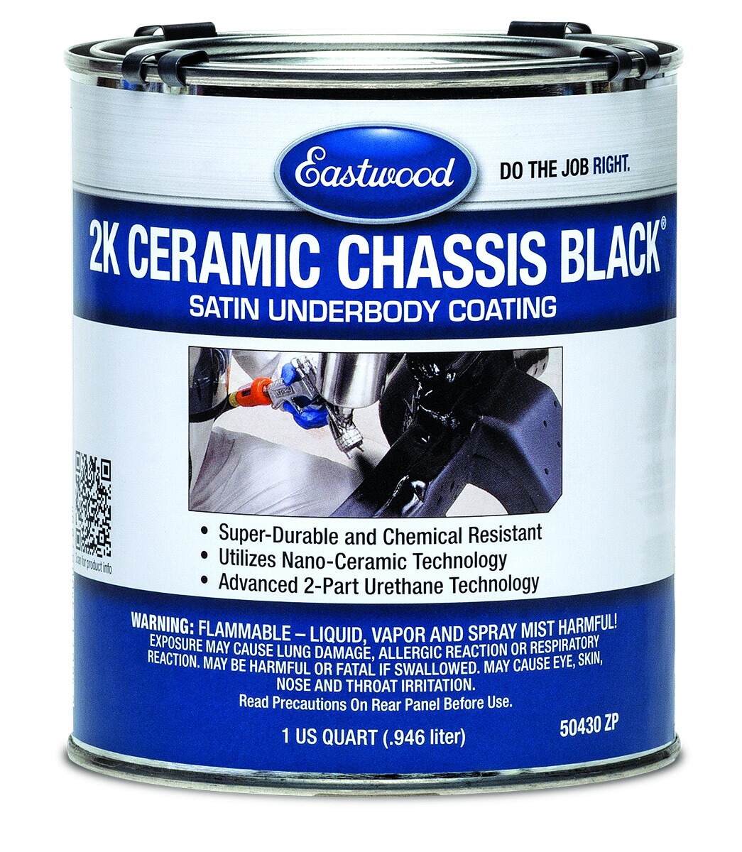 Eastwood 2K Ceramic Chassis Black Satin Quart Chip UV Chemical Resistant Dries Eastwood 2K Ceramic Chassis Black Satin Quart Chip UV Chemical Resistant Dries