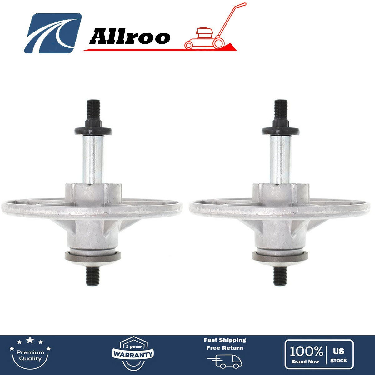 2PK Spindle Assembly for Murray 38 40 42 46 Inch Deck 1001046 492574MA