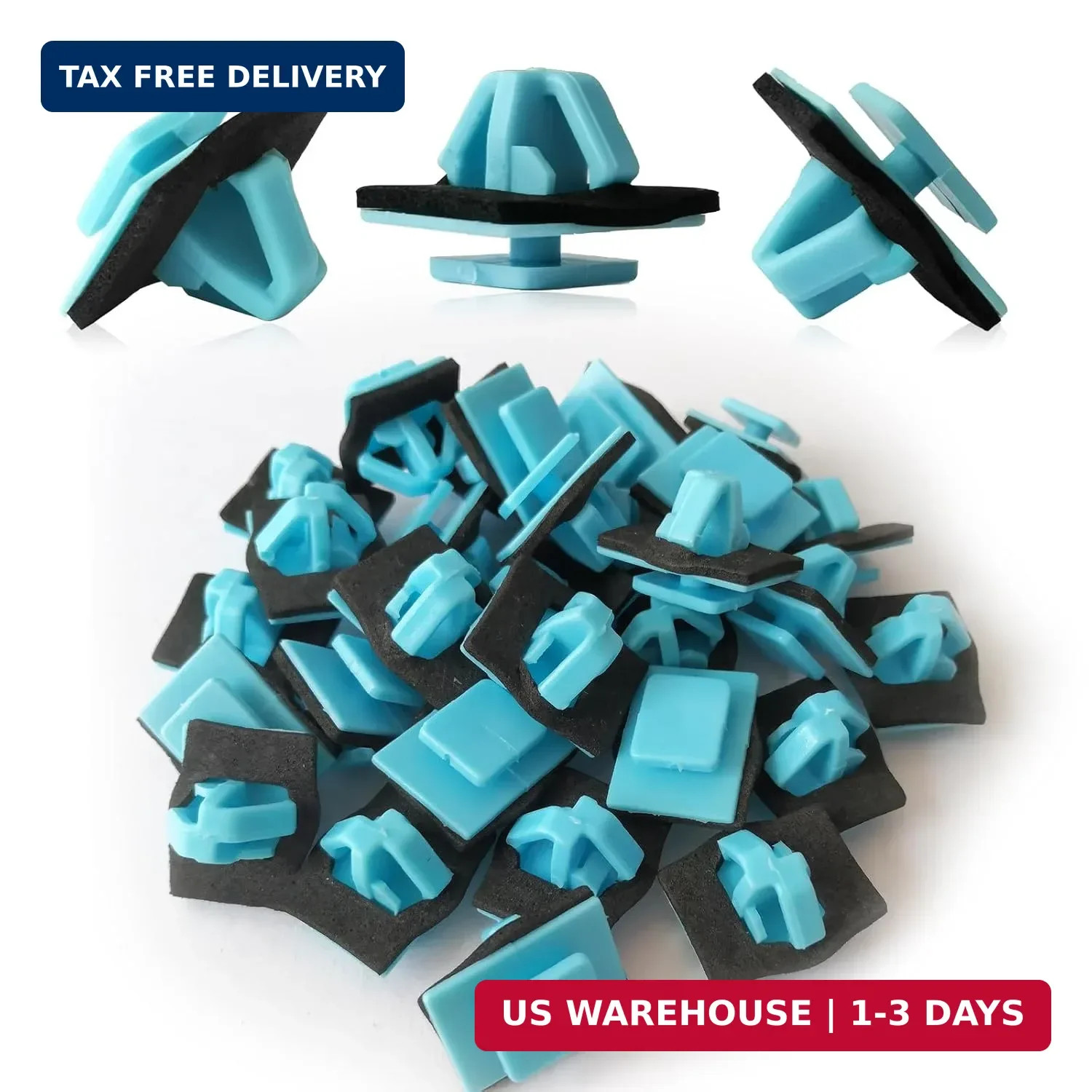 30PCS Blue Rocker Molding Retainer Clip Compatible with Hyundai Kia Elantra Sant