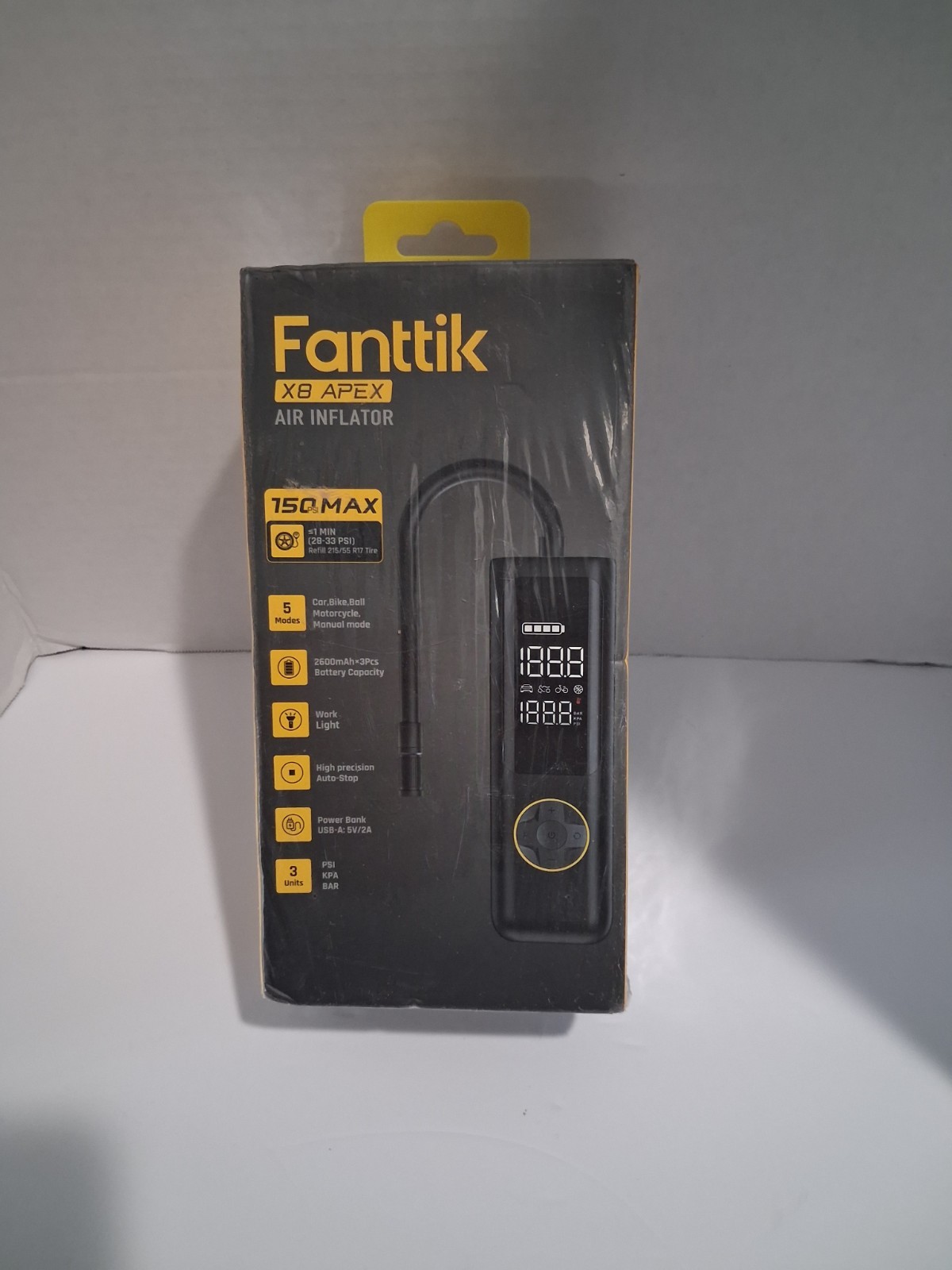 NEW Fanttik X8 Apex Portable Air Inflator 150 PSI Battery Powered Black- SEALED NEW Fanttik X8 Apex Portable Air Inflator 150 PSI Battery Powered Black- SEALED