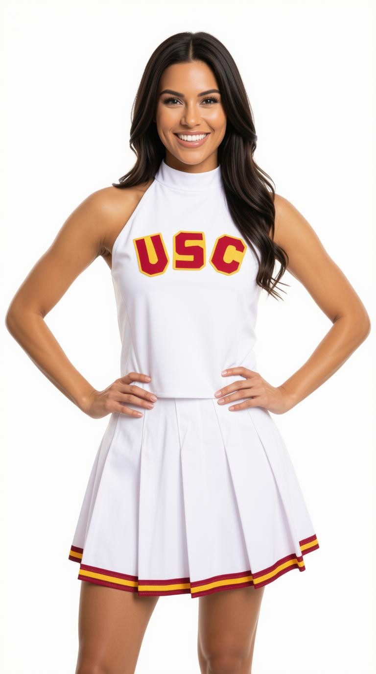 US California Cheerleader Uniform Cardinal Party Game Halloween Costume Cosplay