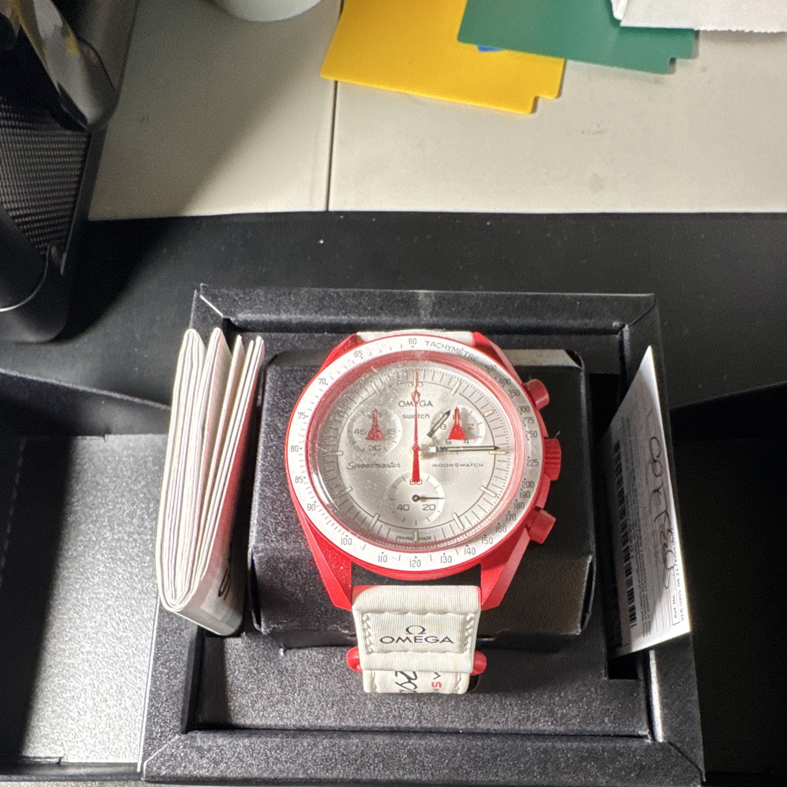 Swatch Bioceramic MoonSwatch Mission to Mars Chronograph Quartz 42mm Red