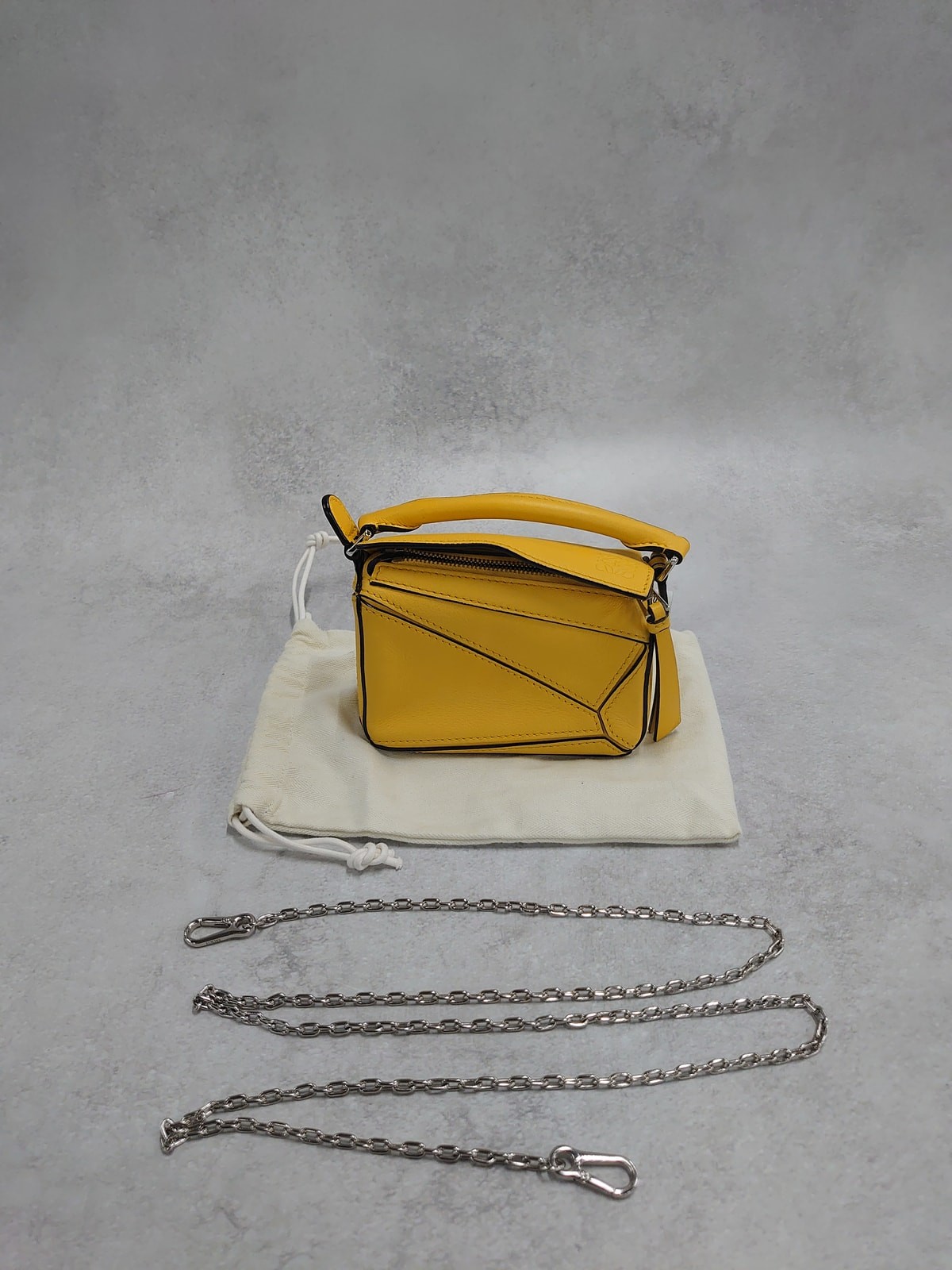 LOEWE Puzzle Bag Nano yellow 2WAY bag AUTHENTIC