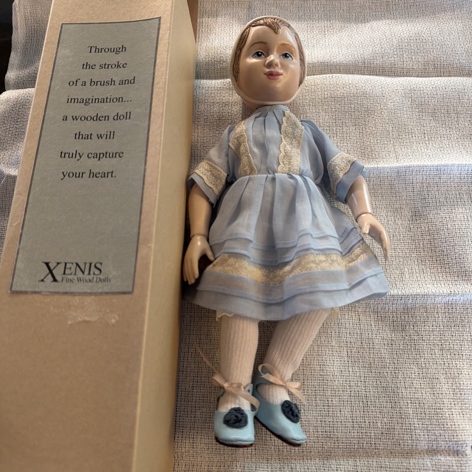 Xenis Canadian Made Jointed Wood Doll 12