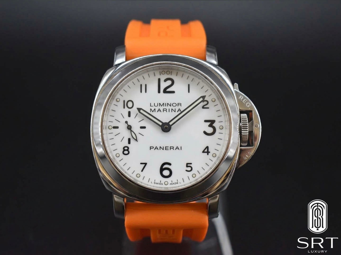 Panerai Luminor Marina White 44mm PAM00113 Men's Rubber Strap Watch MSRP $6,300