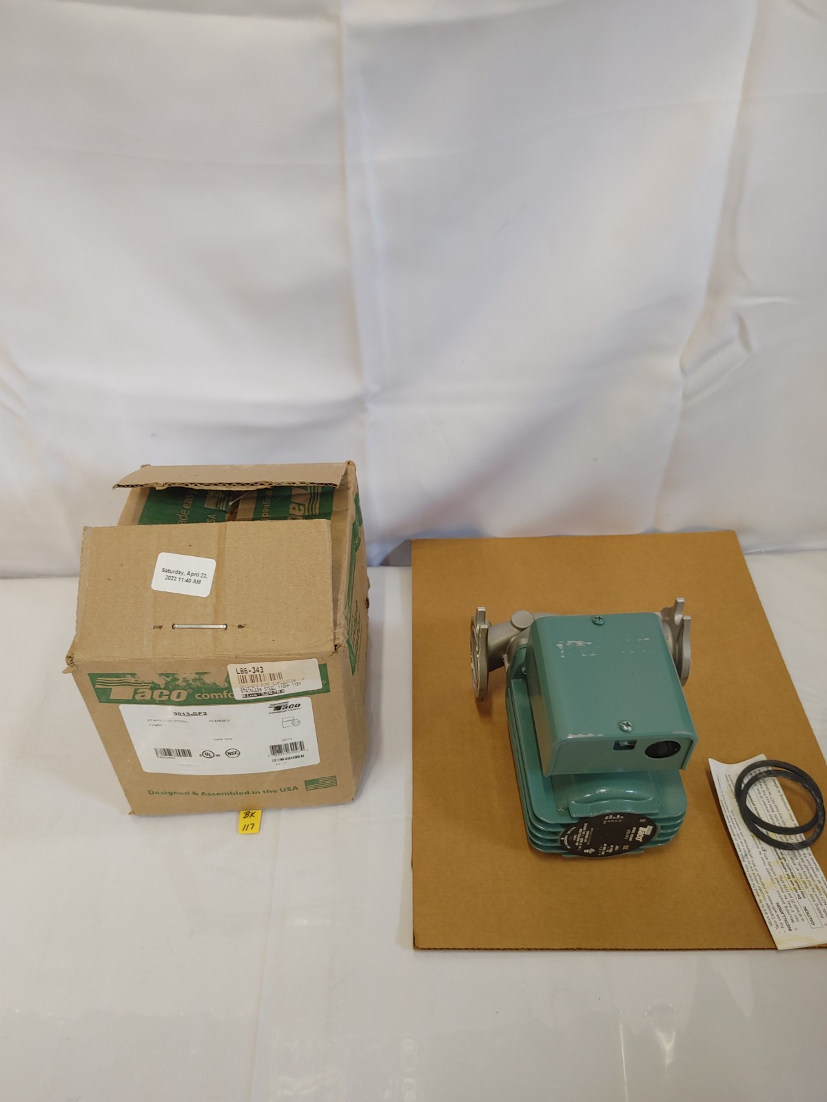 Taco 0013-SF3 Water Circulating Pump, 1/6 Hp, 115V, 1 Phase, Flange