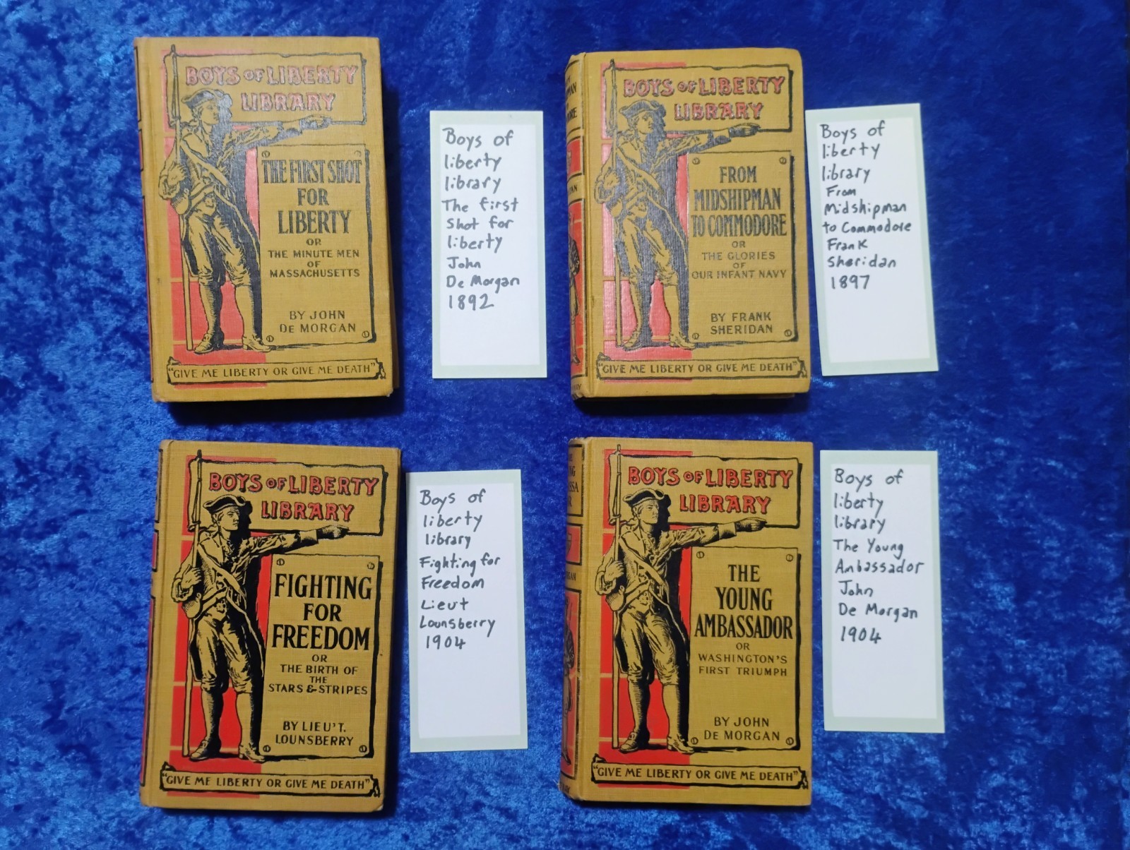 Antique Children’s Patriotic Book Boys of Liberty Library Series 1892 & 1904 x4 Antique Children’s Patriotic Book Boys of Liberty Library Series 1892 & 1904 x4