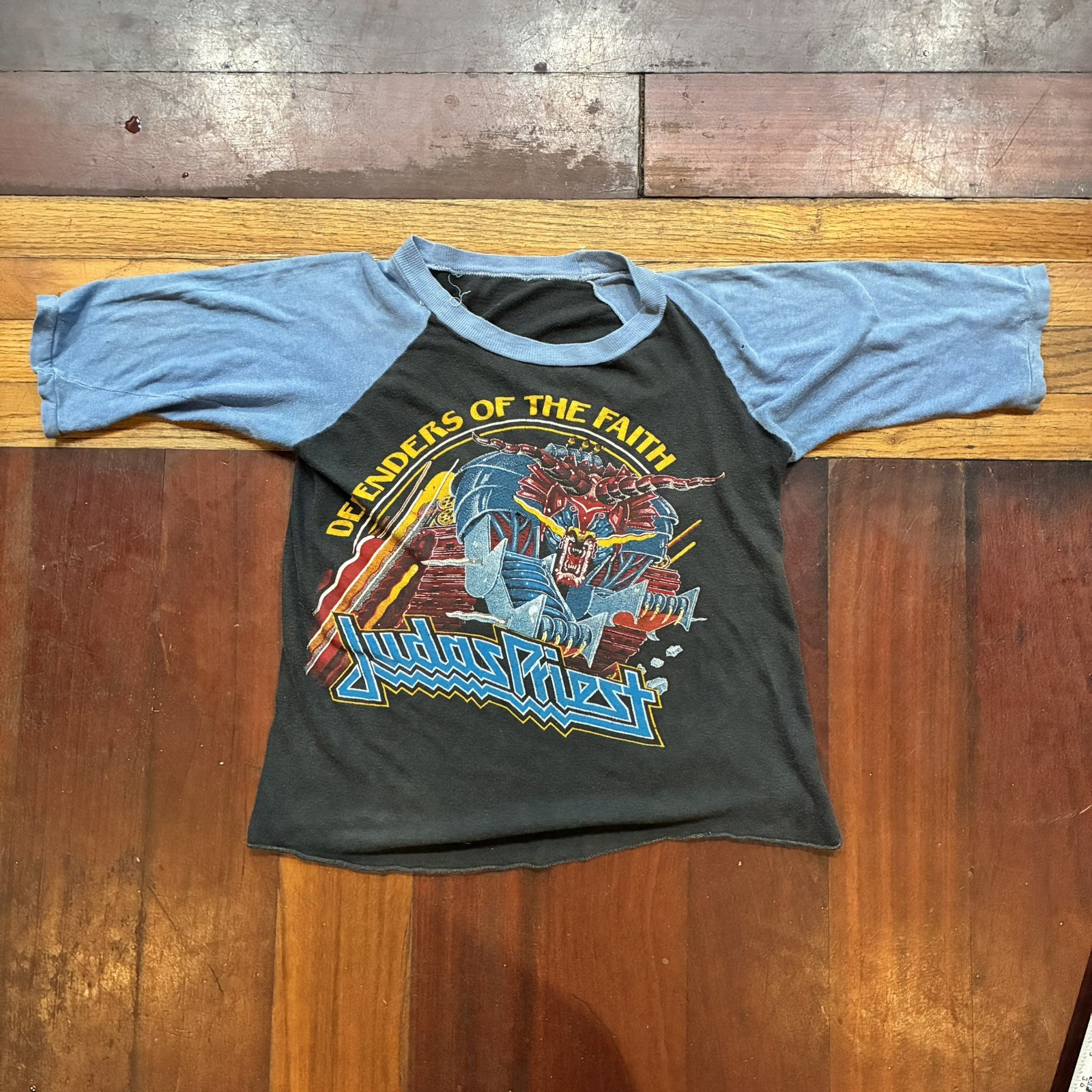 VTG 80s Judas Priest Defenders of The Faith Tour Shirt Rock Metal
