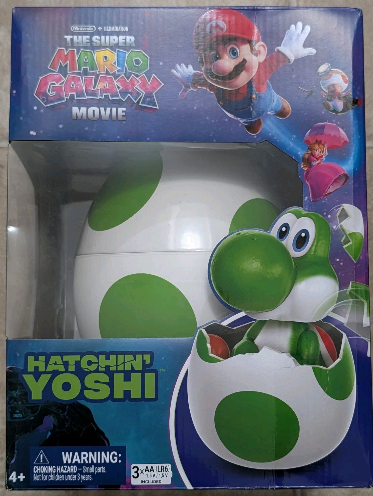 NEW Hatchin\' Yoshi Super Mario Galaxy Movie Interactive Figure Toy 