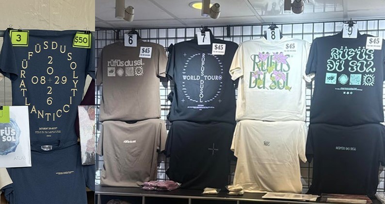 HOT Rufus Du Sol North American Tour 2026 Merch reprint