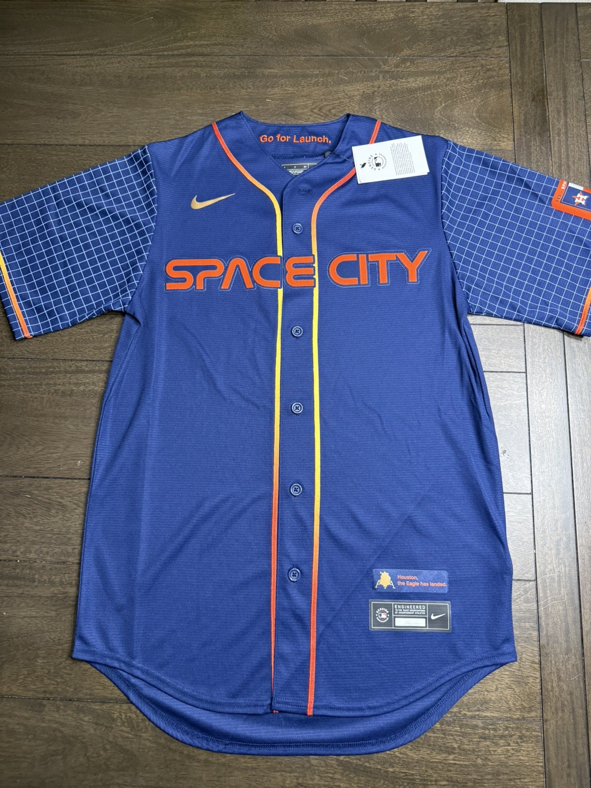 NEW Mens Small MLB Genuine Nike Space City Houston Astros City Connect Jersey