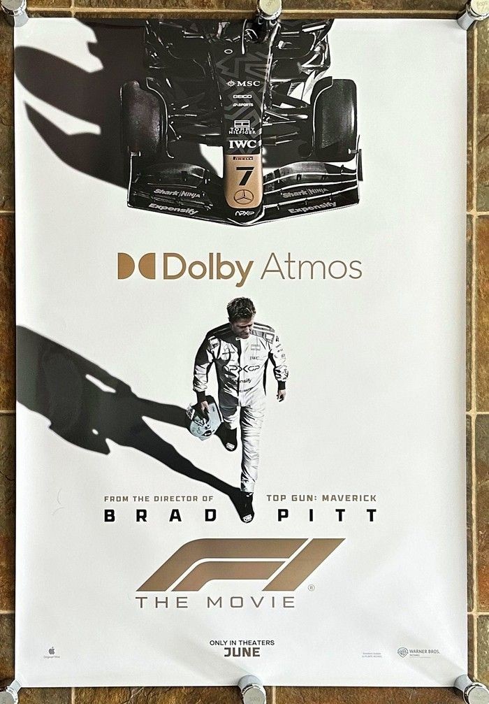 F1: THE MOVIE -2025- Original 27x40 Advance MOVIE POSTER- Super Rare Dolby Style