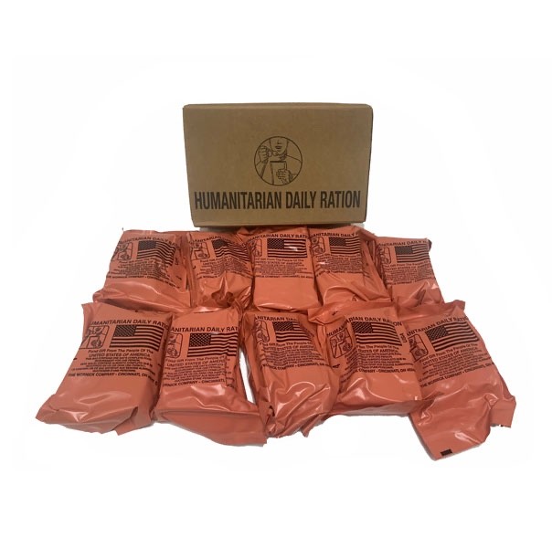 MRE Meals Ready to Eat Humanitarian Daily Rations Insp 8/25 or Later - 1 Case MRE Meals Ready to Eat Humanitarian Daily Rations Insp 8/25 or Later - 1 Case