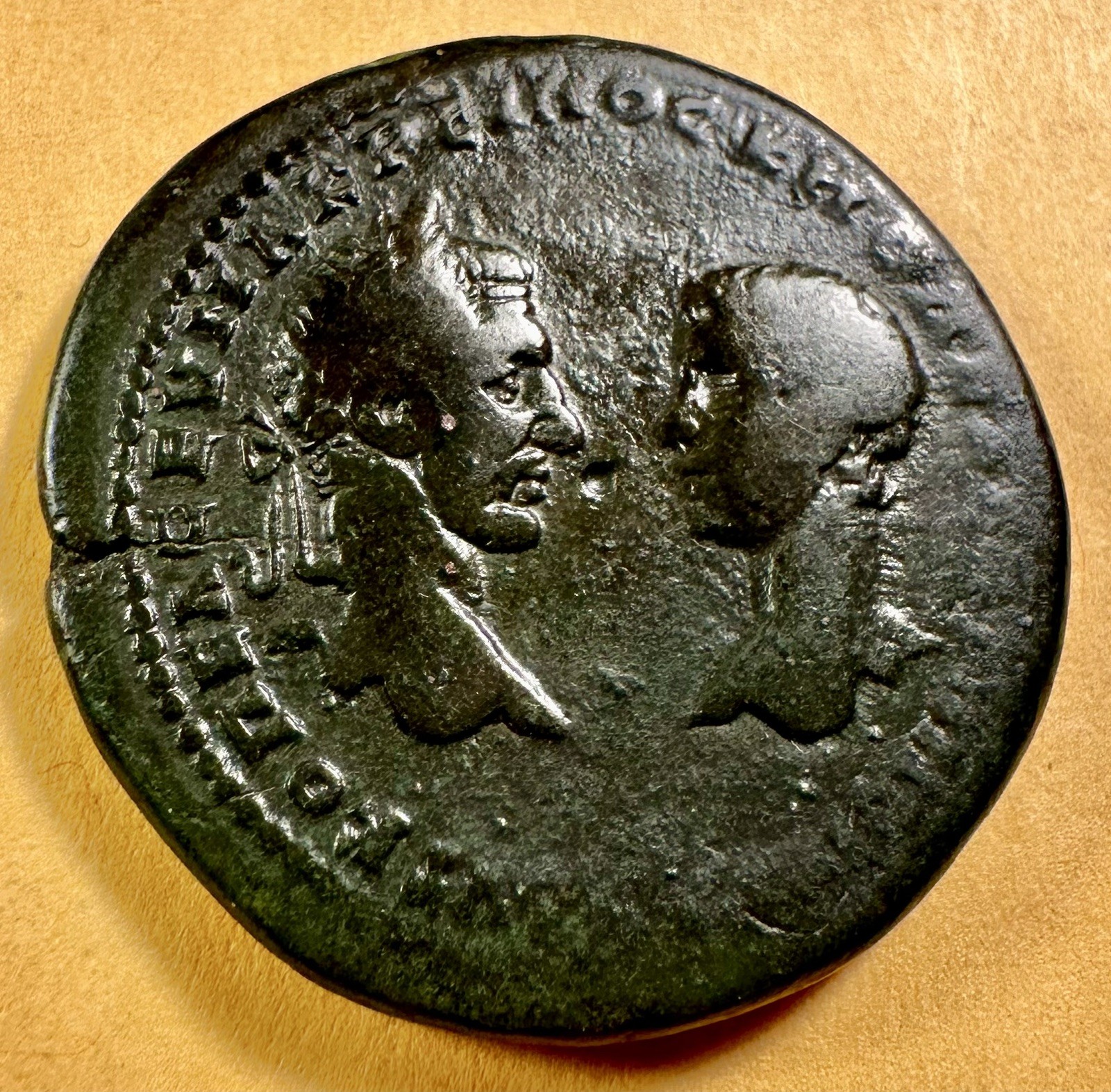 Macrinus and Diadumenian Marcianopolis AE26, MOESIA INFERIOR, Beautiful Patina