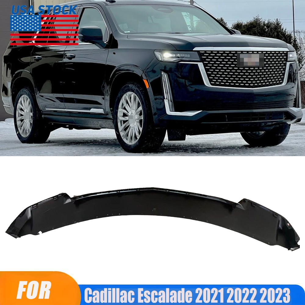 Front Bumper Lip Glossy Black Splitter For 2021 2022 2023 Cadillac Escalade