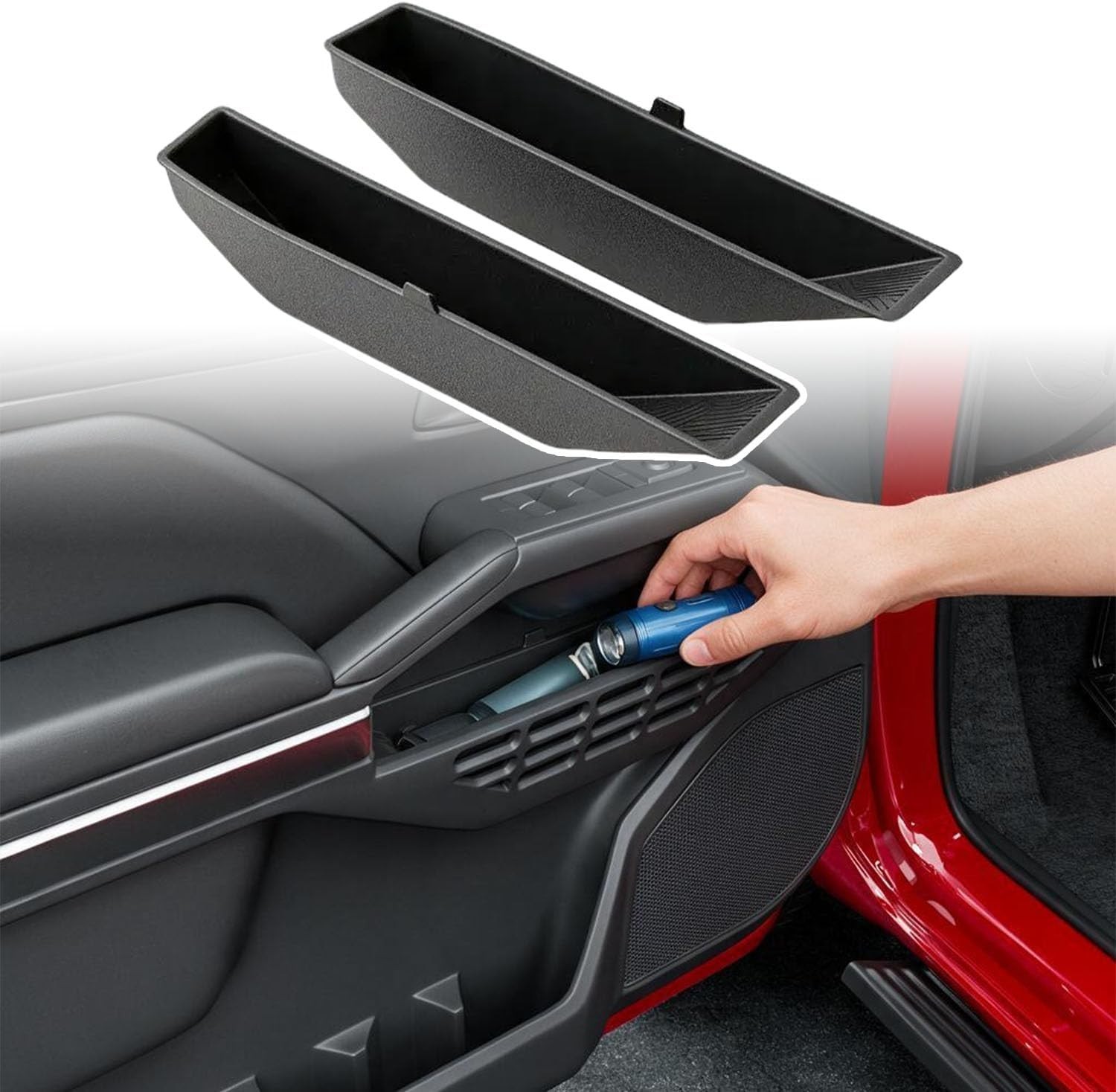For 2024-2026 Toyota Tacoma 25-26 4Runner Door Side Storage Box Tray Organizer